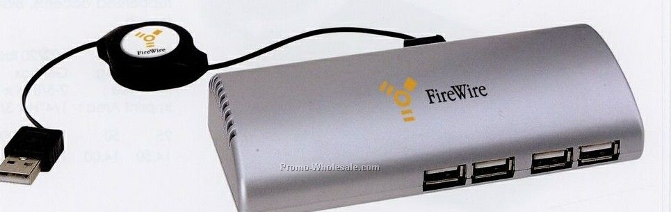 2-3/8"x5-1/2"x1-7/8" USB Ionizer With 4 Port Hub