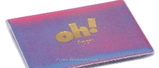2-5/8"x4" 3d Lenticular Business Card Holder - Stock / Pink Purple Blue
