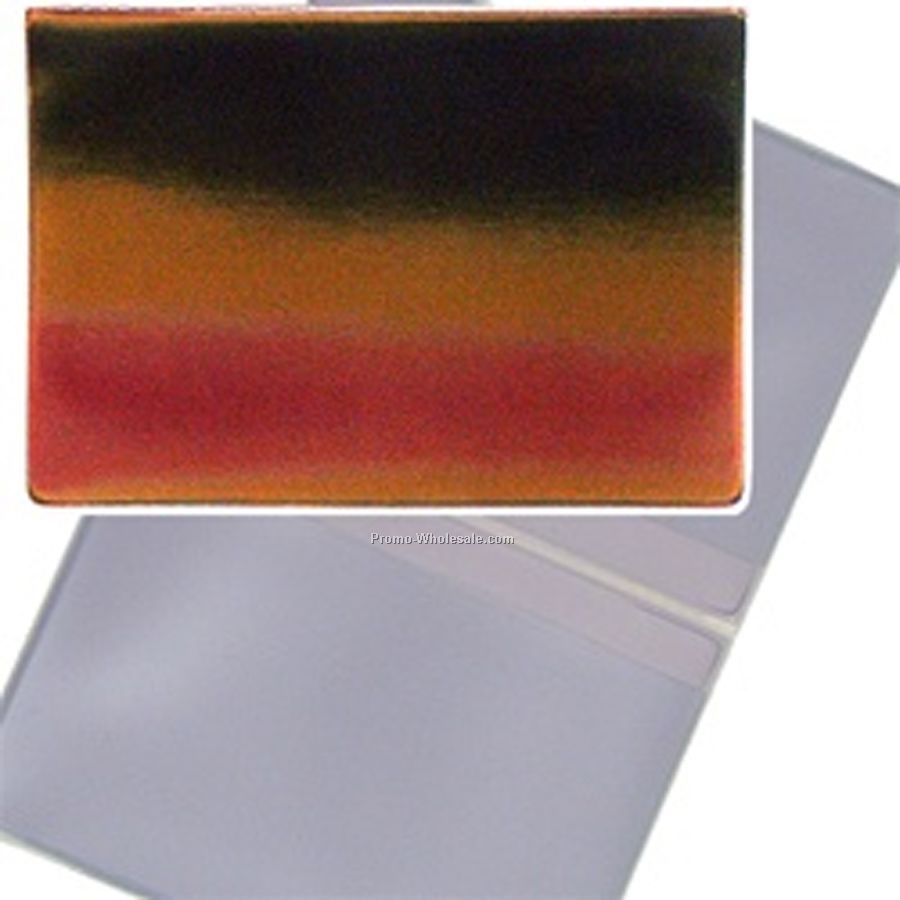 2-5/8"x4" 3d Lenticular Business Card Holder - Stock / Red Yellow Black