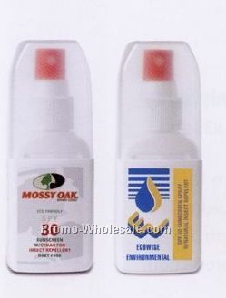 2 Oz. Sunscreen Spray With Natural Insect Repellent (Custom Label)