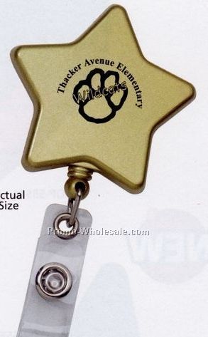 2"x2" Star Retractable Badge Holder