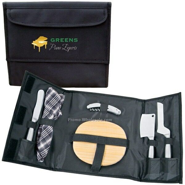 20-1/2"x10-1/4" Open Wine & Cheese Picnic Kit (Imprinted)