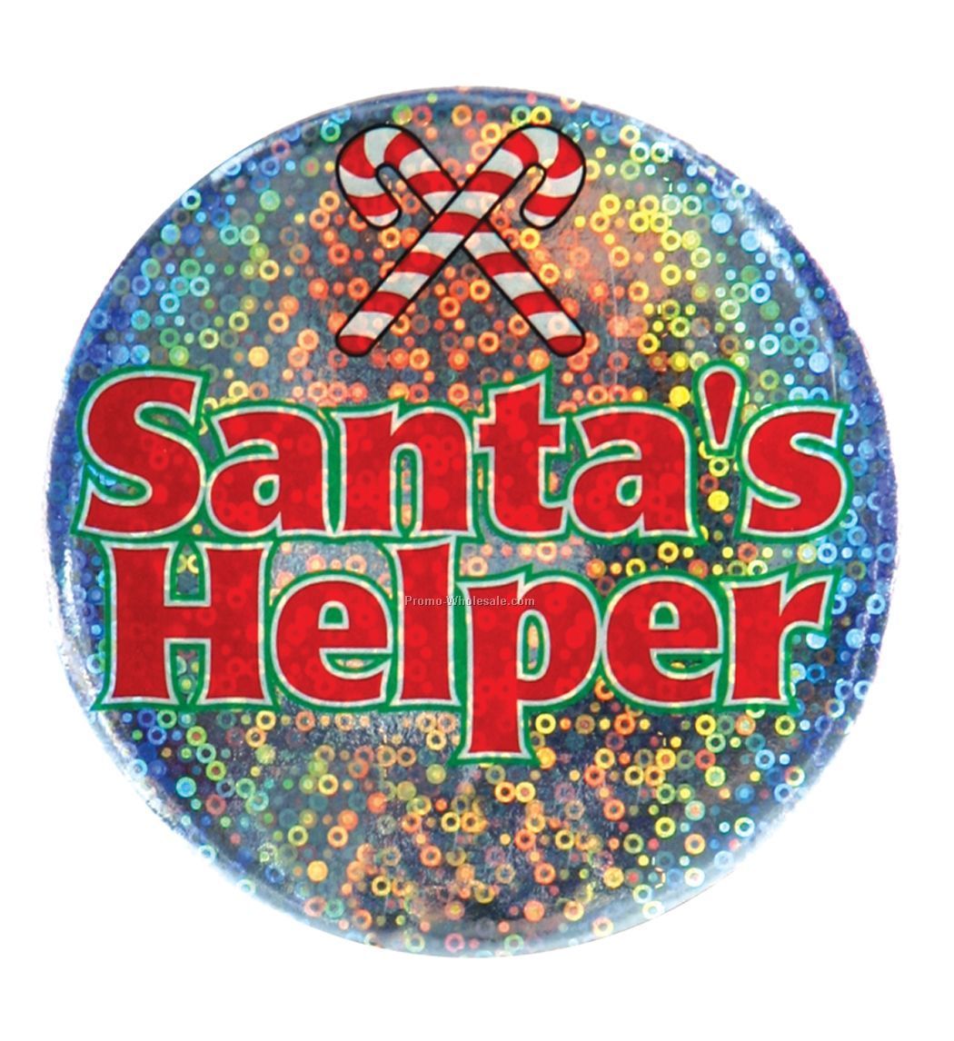 3-1/2" Santa's Helper Button