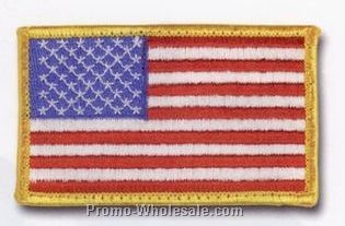 3-1/2"x2-1/8" Usa Stock Embroidery Flag