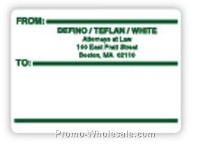 3-1/3"x4" Green Accent Laser Sheet Mailing Labels (Blank)