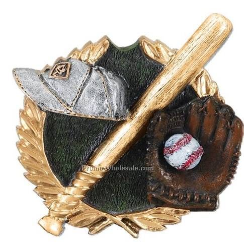 3-1/4" Baseball High Relief Resin Plaque Mount