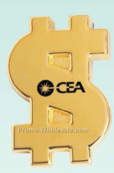 3-1/4"x2-1/4"x5/8" Gold Plated Money Sign Paper Weight (Engraved)