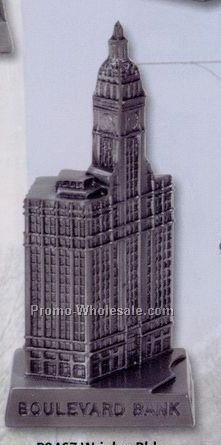 3-5/8"x2-5/8"x7-3/4" Wrigley Building Souvenir Building