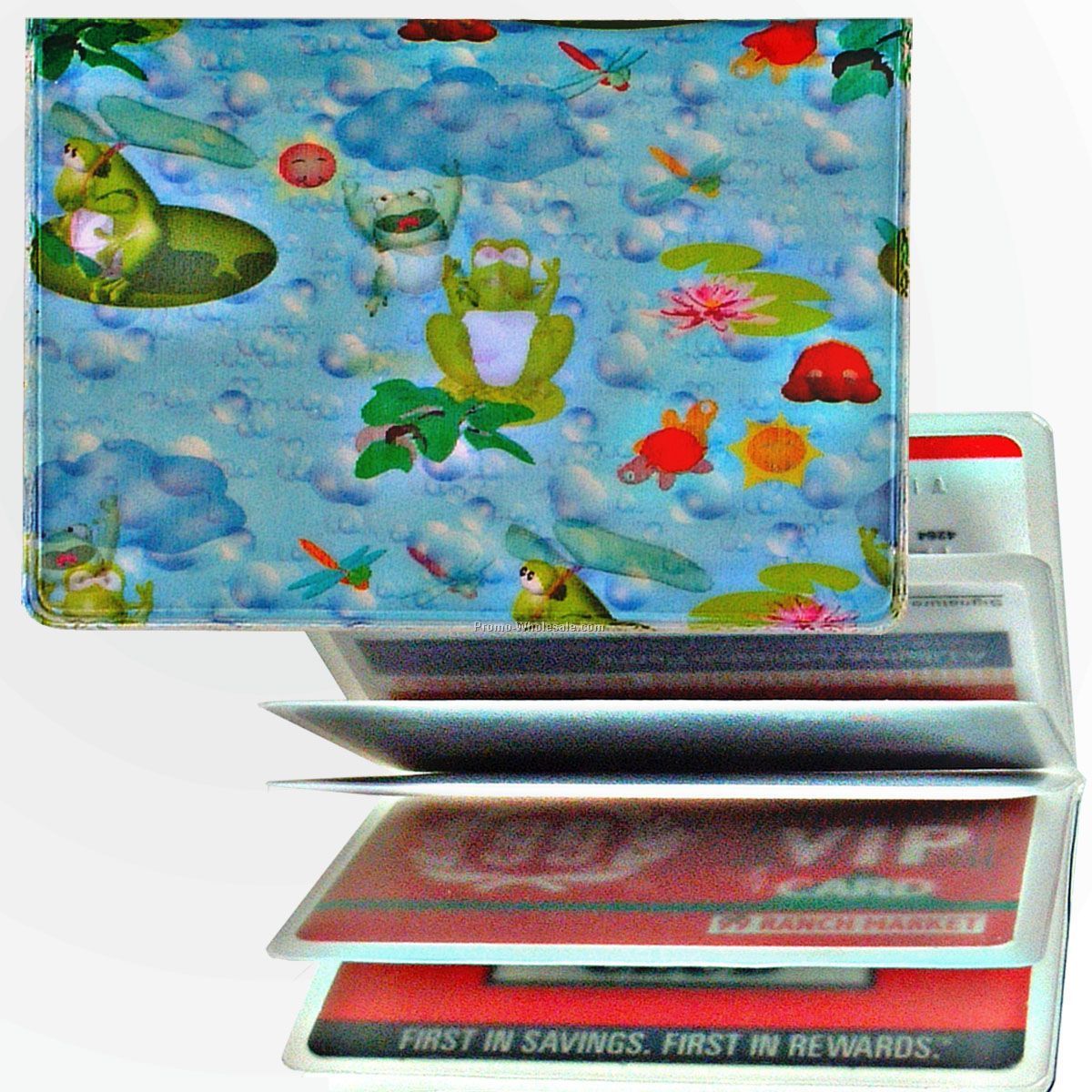 3d Lenticular Id / Credit Card Holder - Stock / Frogs