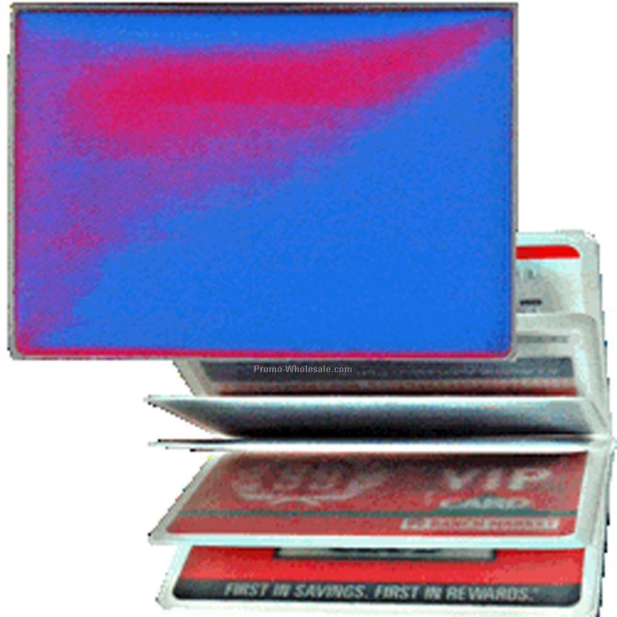 3d Lenticular Id / Credit Card Holder - Stock / Pink Purple Blue