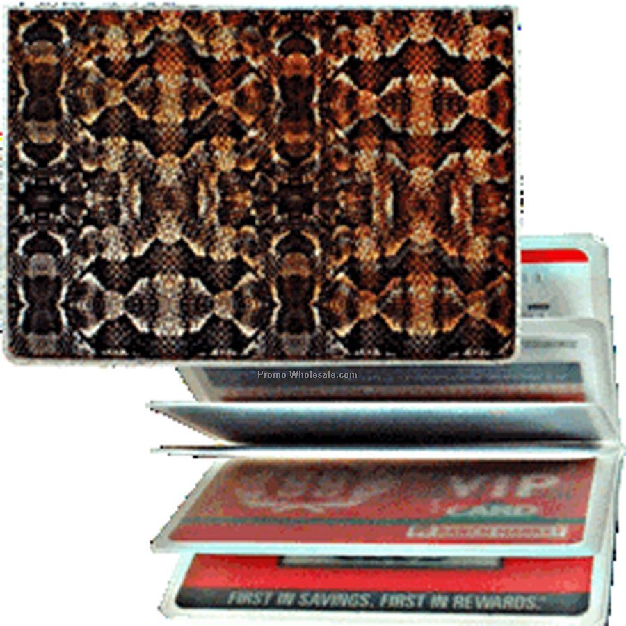 3d Lenticular Id / Credit Card Holder - Stock / Snakeskin