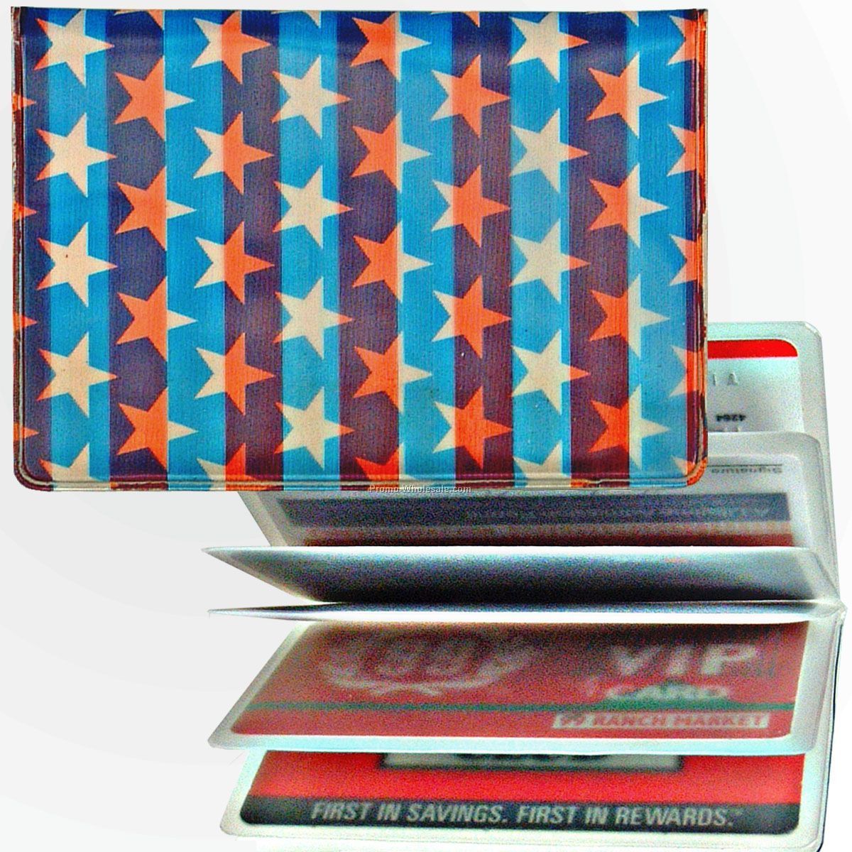 3d Lenticular Id / Credit Card Holder - Stock / Stars & Stripes