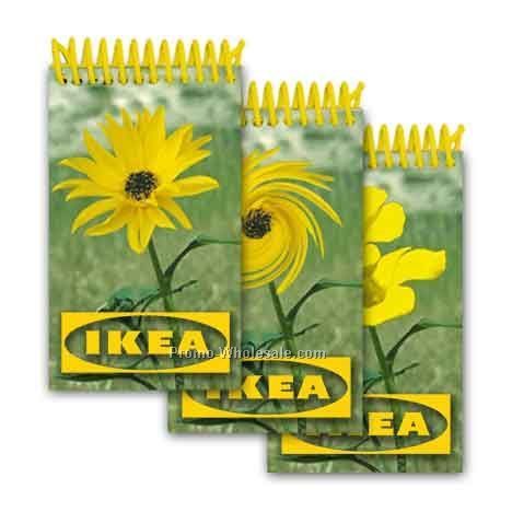 3d Lenticular Mini Notebook; Stock; Animated Flower; Imprinted