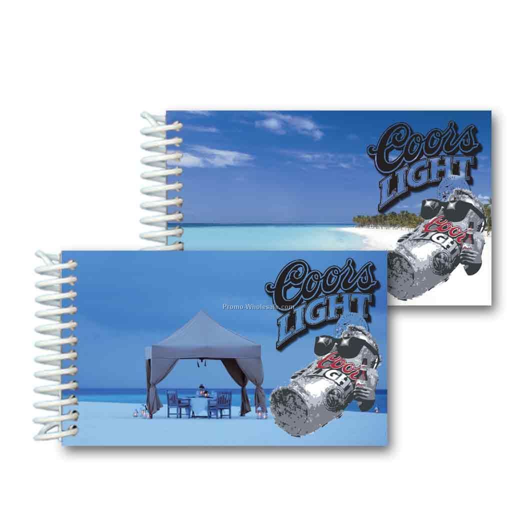 3d Lenticular Mini Notebook; Stock; Island Resort; Custom