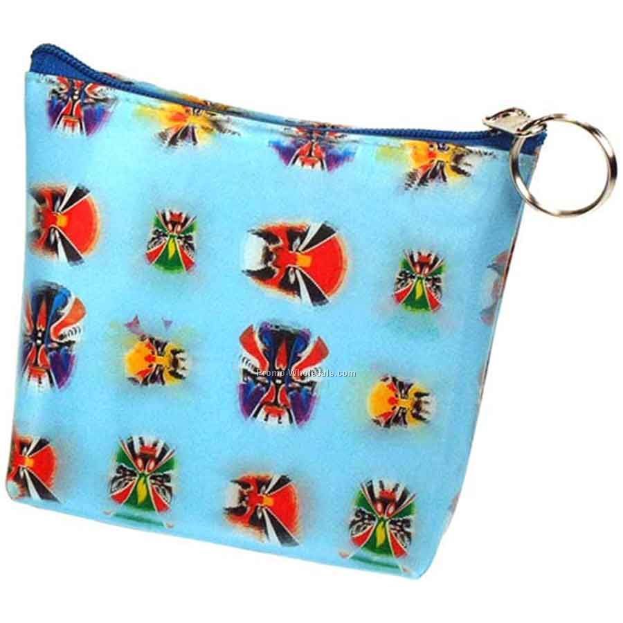 3d Lenticular Purse With Key Ring - Pavia - Stock / Masks