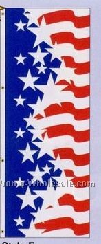 3'x8' Stock America Forever Drape Banners - Star/ Narrow Stripes