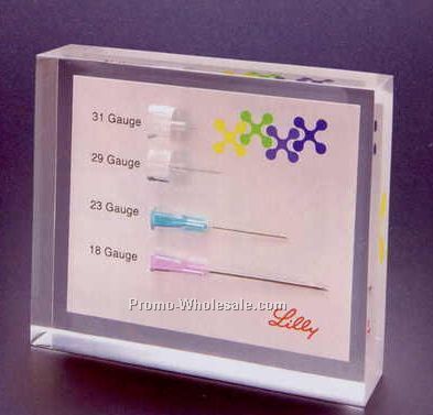 4-1/8"x3-1/2"x1" Acrylic Rectangle Award