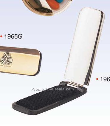 4-3/4"x1-1/2"x1/4" 2-in-1 Chrome Plated Shoehorn/ Lint Brush (Engraved)