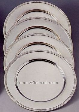 4 Set 12" Silver Plated Charger Plate