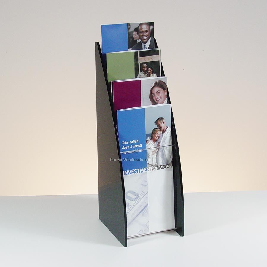 4-pocket Brochure Holder With Curved Sides - Countertop