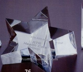 4"x4"x2"x1" Star Shape Wedge Lucite Embedment