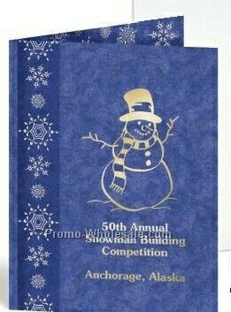 4"x6" Vertical Snow Man Printed Event Folder (Blank)