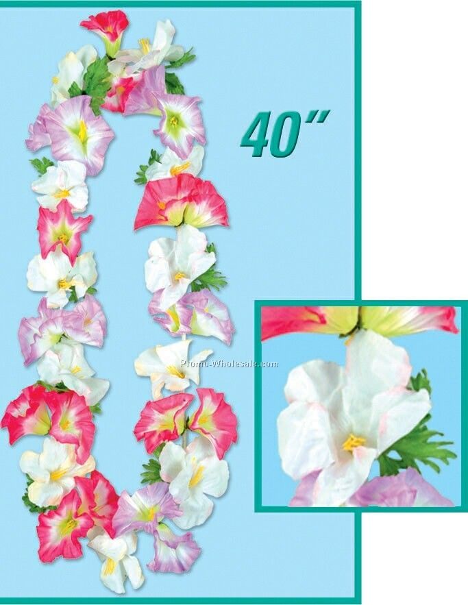 40" Silk 'n Petals Morning Glory Leis