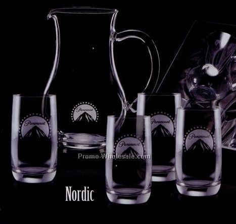 43 Oz. Nordic Pitcher & 4 Hiball Glasses