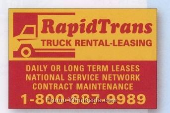 5-1/2"x8-1/4" Rectangle Truck Sign & Equipment -positive Top/Reverse Bottom