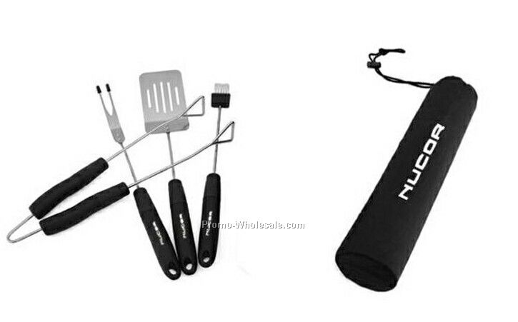 5-1/4"x18" 4 Piece Bbq Set