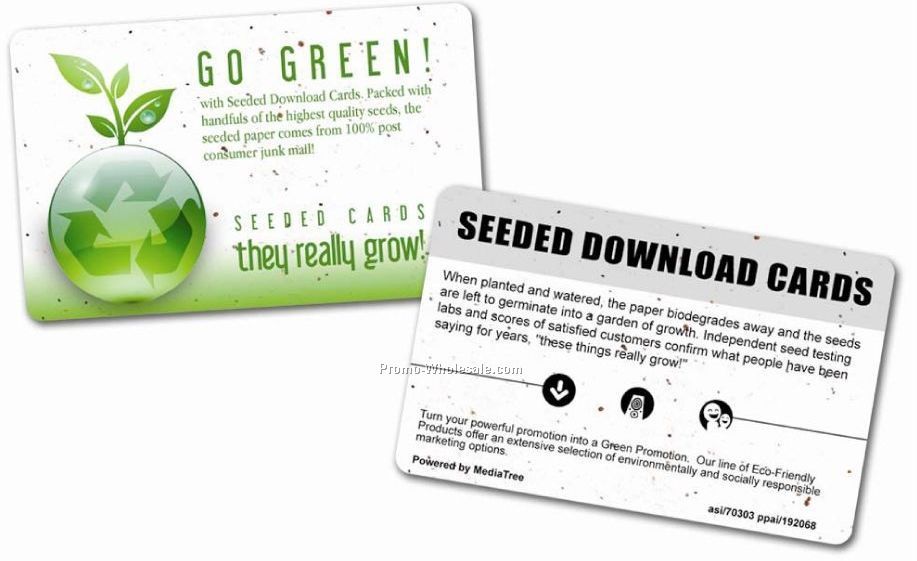 5 Song Eco-friendly Seeded Download Gift Card