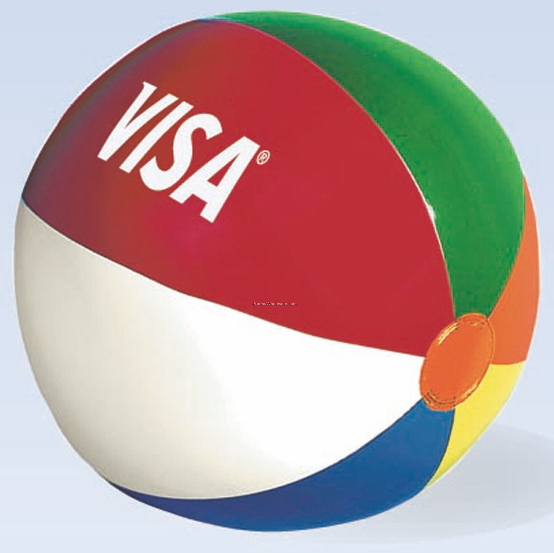 6" Mini Beach Ball With Multi-colored Panels