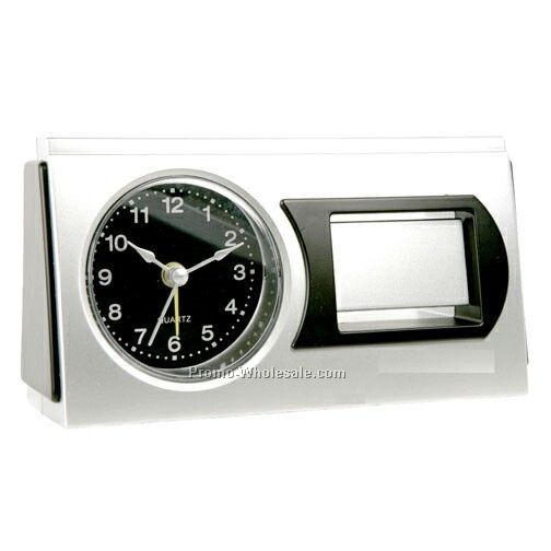 6"x3-1/2"x2" Desktop Alarm Clock W/ Round Face