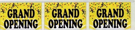 60' Stock Printed Confetti Pennants - Grand Opening