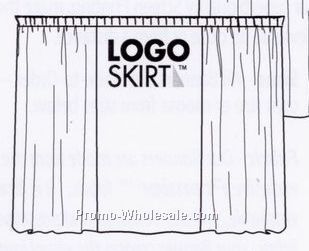 60"x34" Unprinted Logoskirt Side Rail Drape With 4" Rod Pocket