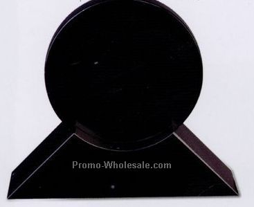 7-1/2"x6-1/4"x2" Medium Disk Award - Jet Black