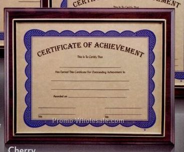 8-1/2"x11" Cherry Delaney Certificate Plaque
