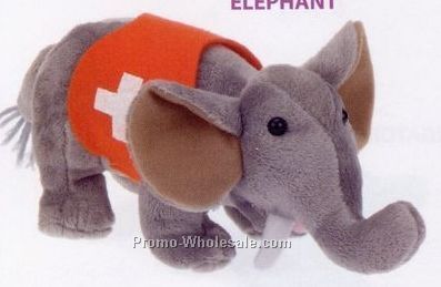 9" Realistic Stuffed Plush Elephant