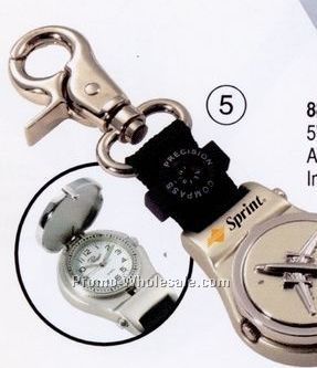 Airplane Key Fob/ Pocket Watch With Compass