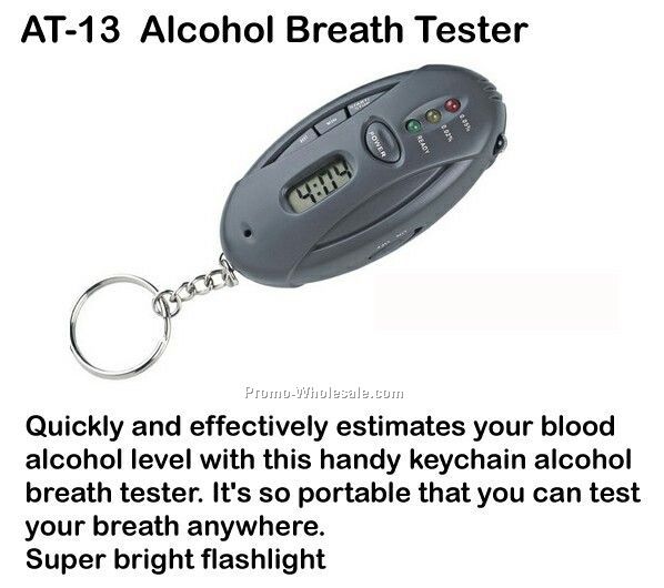 Alcohol Tester, Breathalyzer, Flashlight, Display Bac, Timer