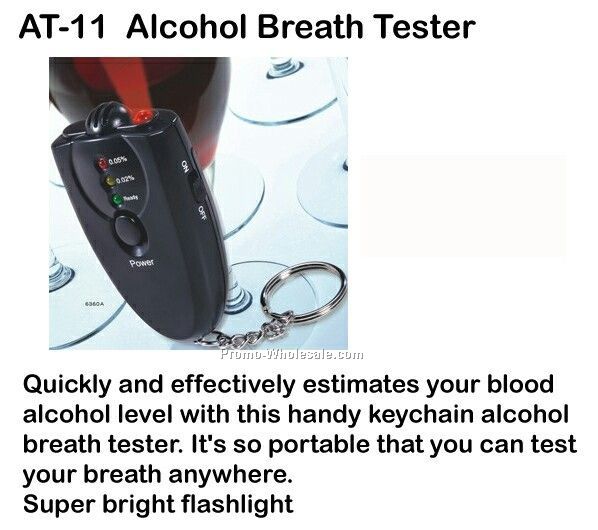 Alcohol Tester, Breathalyzer, Flashlight