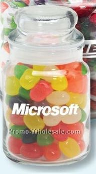 Assorted Jelly Beans 5 Oz. Round Glass Candy Jar
