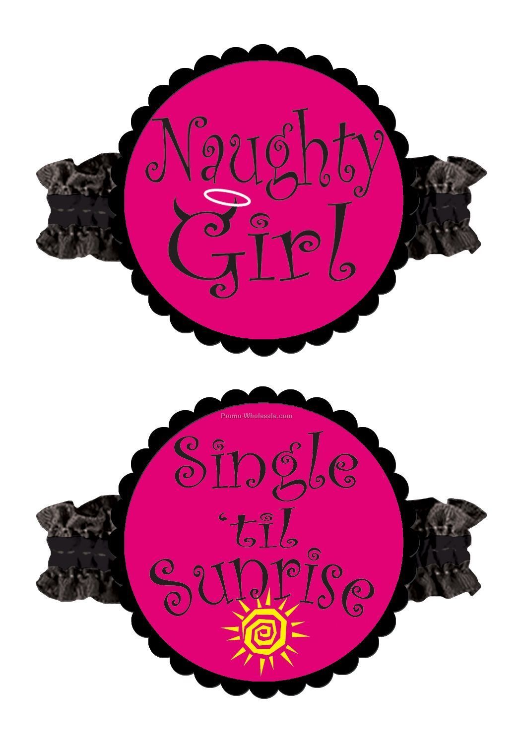 Bachelorette Party Garter - Naughty Girl & Single Till Sunrise