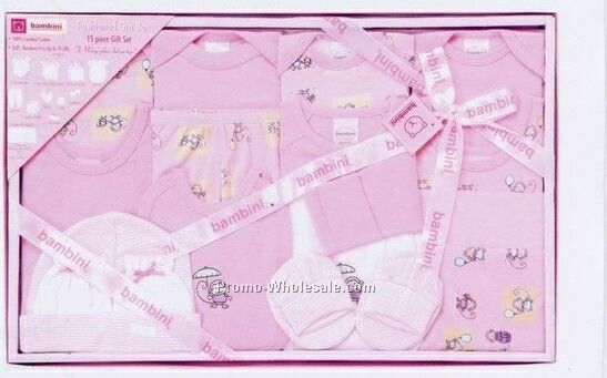 Bambini Pink 15 Piece Gift Set