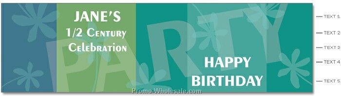 Birthday Party Label - 2-1/8"x8.062" Labels (Flower Power)