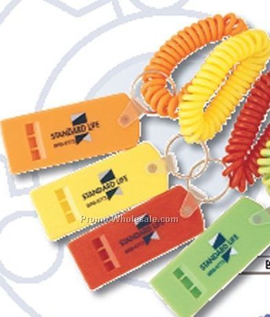 Bracelet Key Tag W/ Emergency Whistle (7"x1-1/8"x5/8")