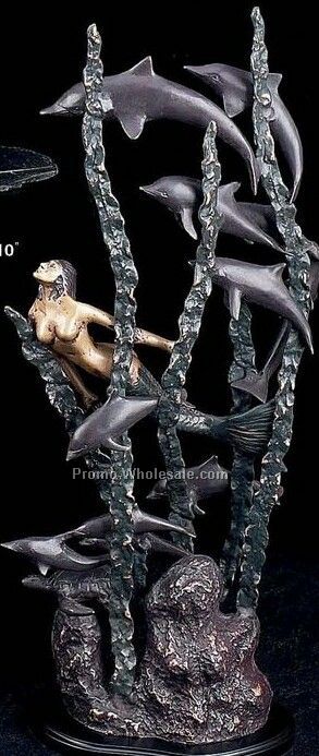 Bronzed Metal Patina Finished Under Sea Life Sculpture