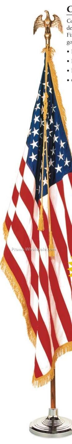 Bulldog Fringed U.s. Flag Set