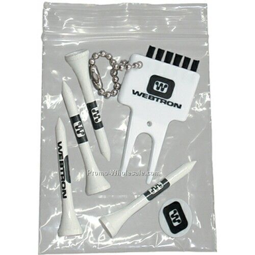 Business Card Tee Pack (4 Tees/ 1 Ball Marker/ 1 Divot Tool)