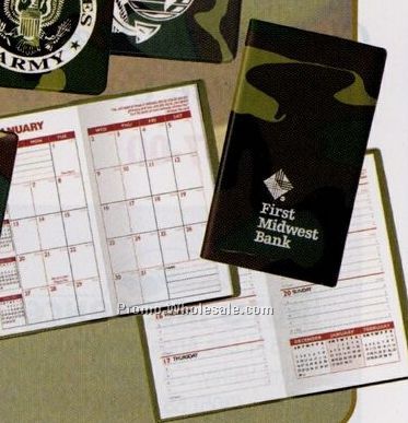 Camouflage Monthly Pocket Planner (3-3/4"x6-5/16")